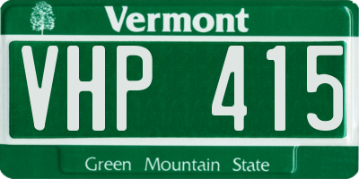 VT license plate VHP415