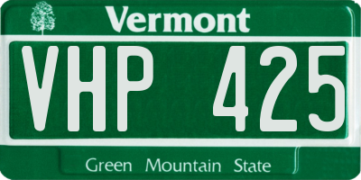 VT license plate VHP425