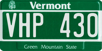 VT license plate VHP430