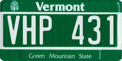VT license plate VHP431
