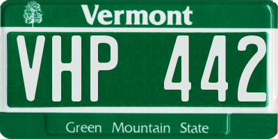 VT license plate VHP442