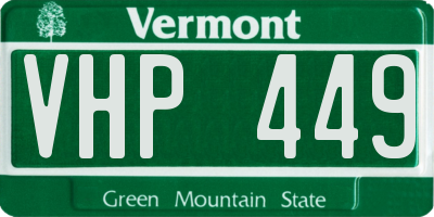 VT license plate VHP449