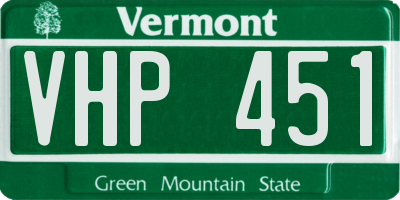 VT license plate VHP451