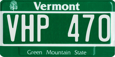 VT license plate VHP470