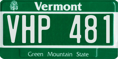 VT license plate VHP481