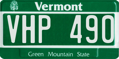 VT license plate VHP490