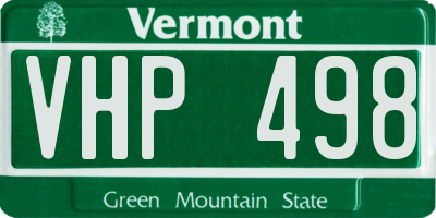 VT license plate VHP498
