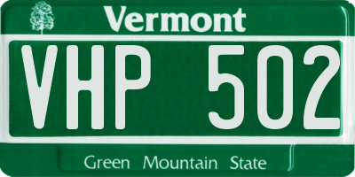 VT license plate VHP502