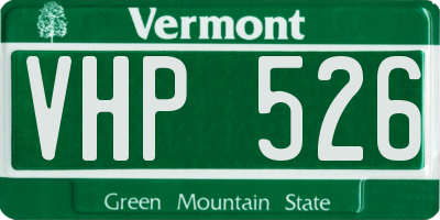 VT license plate VHP526