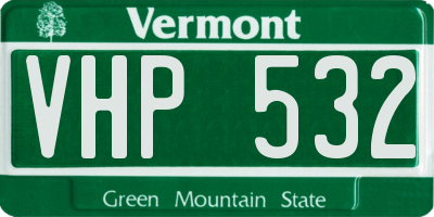 VT license plate VHP532