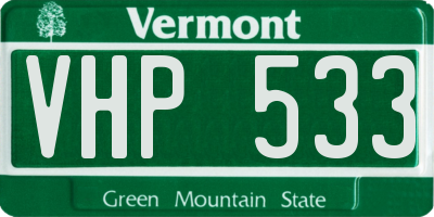 VT license plate VHP533