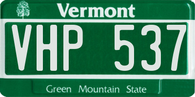 VT license plate VHP537