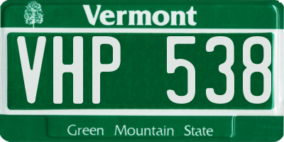 VT license plate VHP538