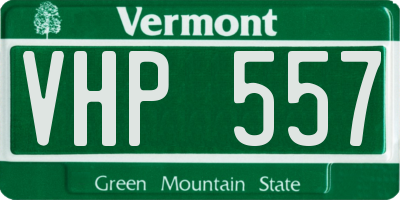 VT license plate VHP557