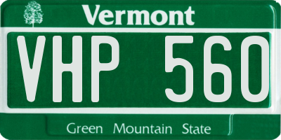 VT license plate VHP560