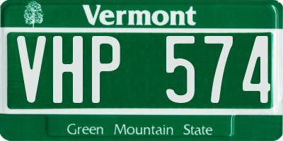VT license plate VHP574