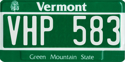 VT license plate VHP583
