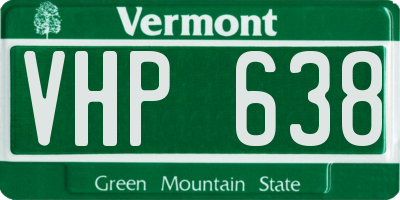 VT license plate VHP638