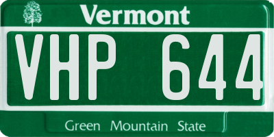 VT license plate VHP644