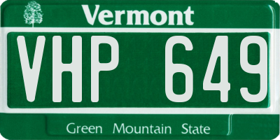 VT license plate VHP649