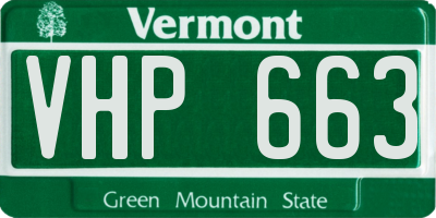 VT license plate VHP663