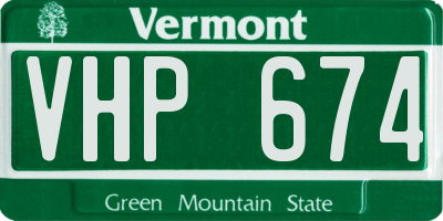 VT license plate VHP674