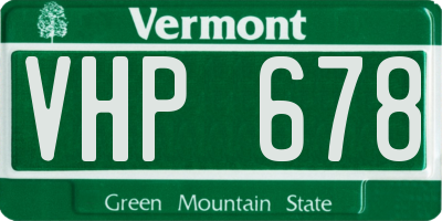VT license plate VHP678