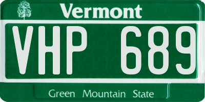 VT license plate VHP689