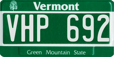 VT license plate VHP692