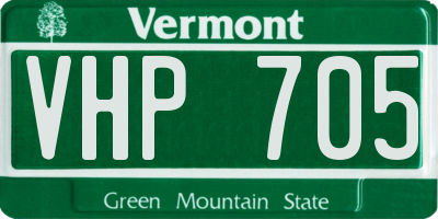 VT license plate VHP705