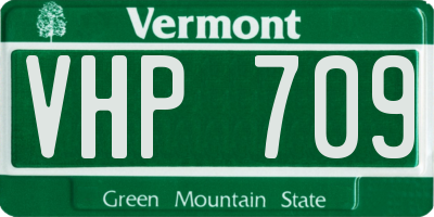 VT license plate VHP709