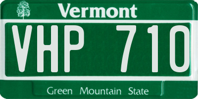 VT license plate VHP710