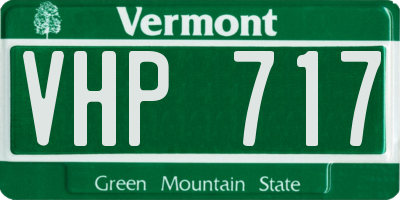 VT license plate VHP717
