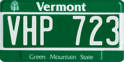 VT license plate VHP723