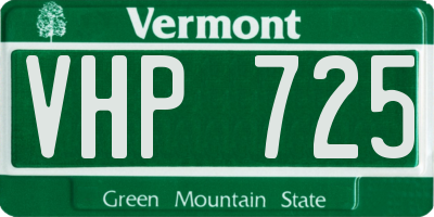 VT license plate VHP725