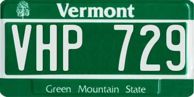 VT license plate VHP729