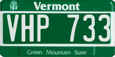 VT license plate VHP733