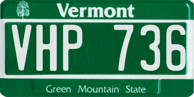 VT license plate VHP736