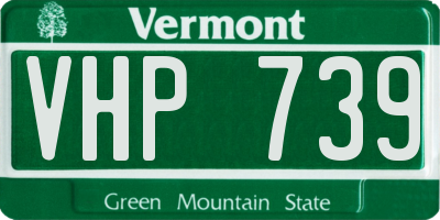 VT license plate VHP739