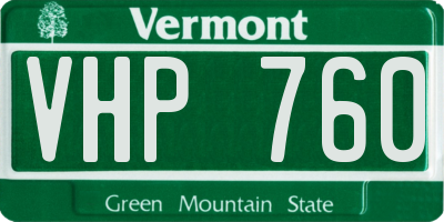 VT license plate VHP760