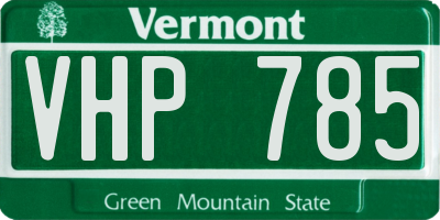 VT license plate VHP785