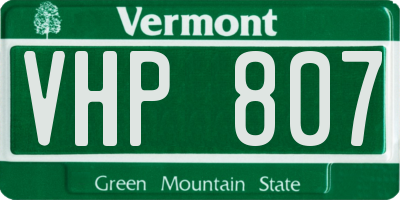 VT license plate VHP807