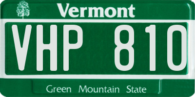 VT license plate VHP810
