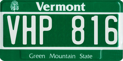 VT license plate VHP816