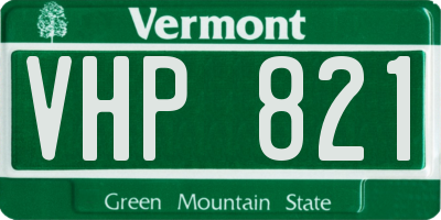 VT license plate VHP821