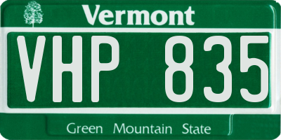 VT license plate VHP835