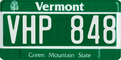 VT license plate VHP848
