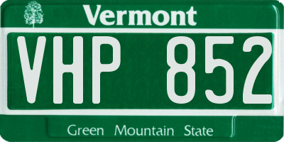 VT license plate VHP852