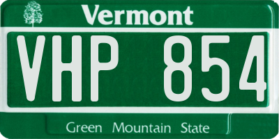 VT license plate VHP854