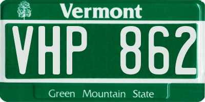 VT license plate VHP862